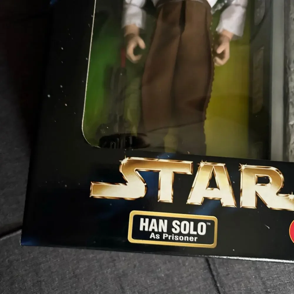 Star Wars Han Solo Action Figure as Prisoner & Carbonite Block - 1998 Vintage